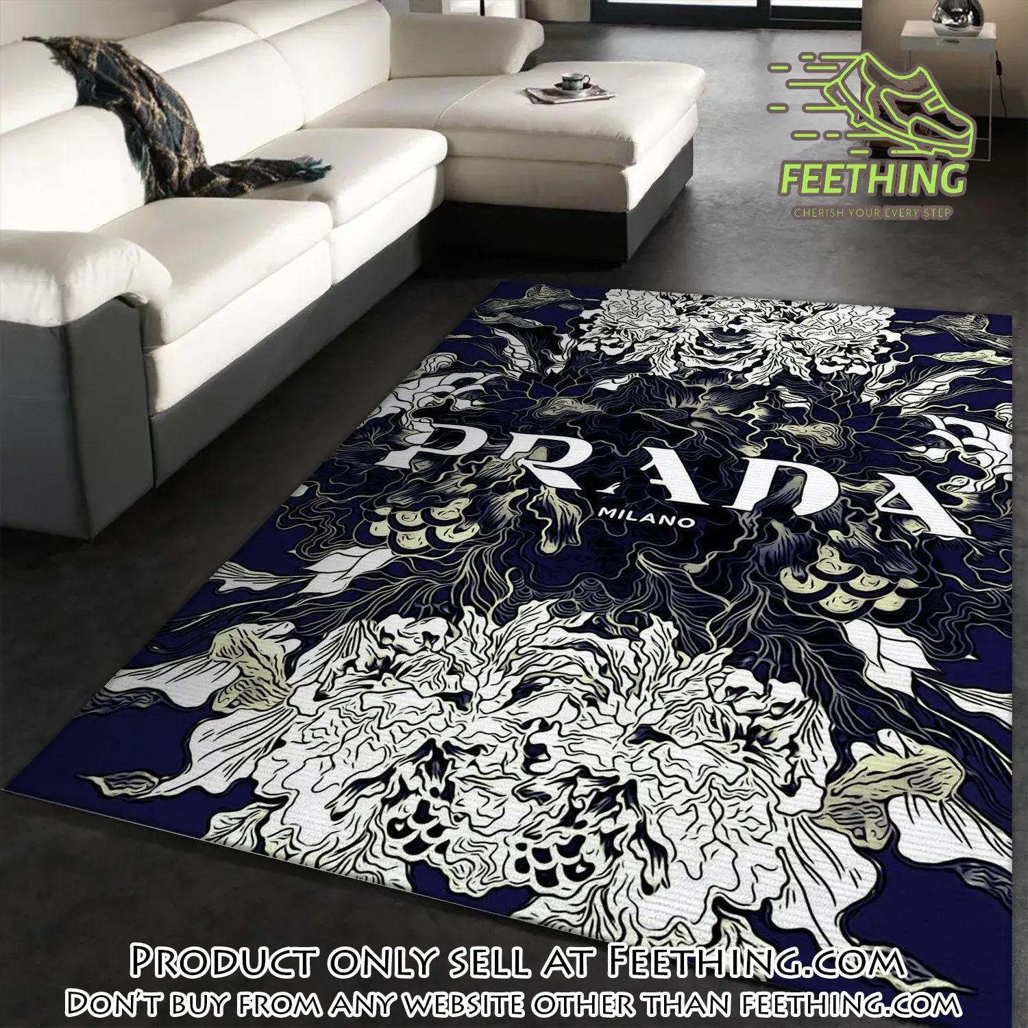 Prada area rug living room rug floor decor home decor ft4458534